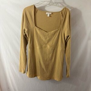 Isabel Maternity by Ingrid & Isabel Mustard Long Sleeve Top